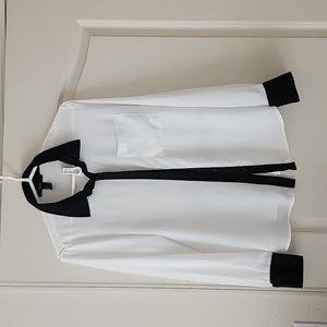 Black and White Shirt Blouse